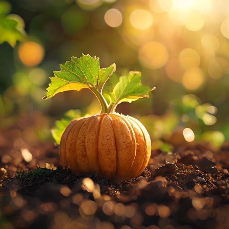 Acorn Squash growing in a home garden