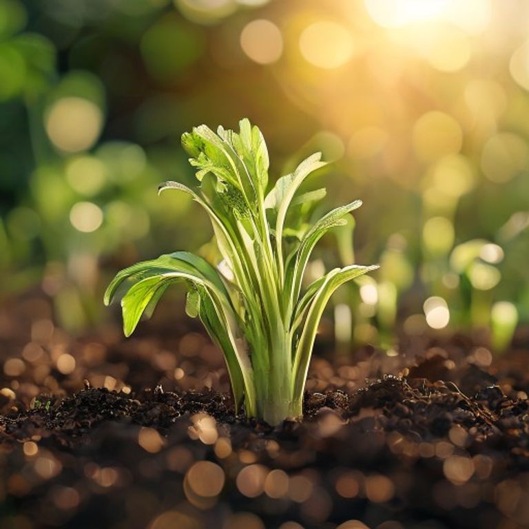 Fennel (Bulb) growing in a home garden