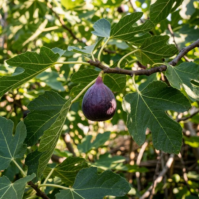 Fig growing in a home garden