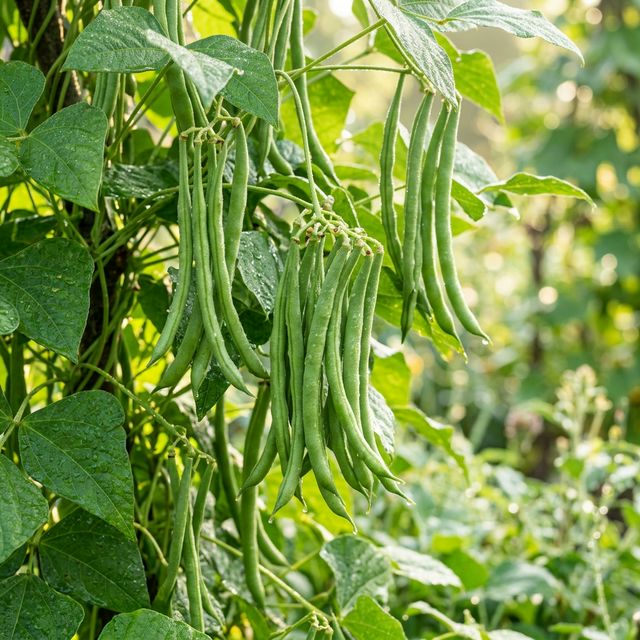Green Bean (Bush) growing in a home garden