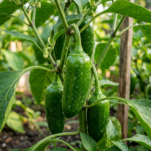 Jalapeño Pepper growing in a home garden