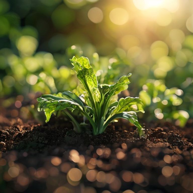 Kale growing in a home garden