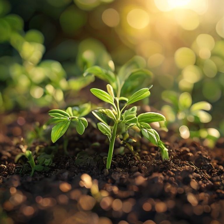 Oregano growing in a home garden