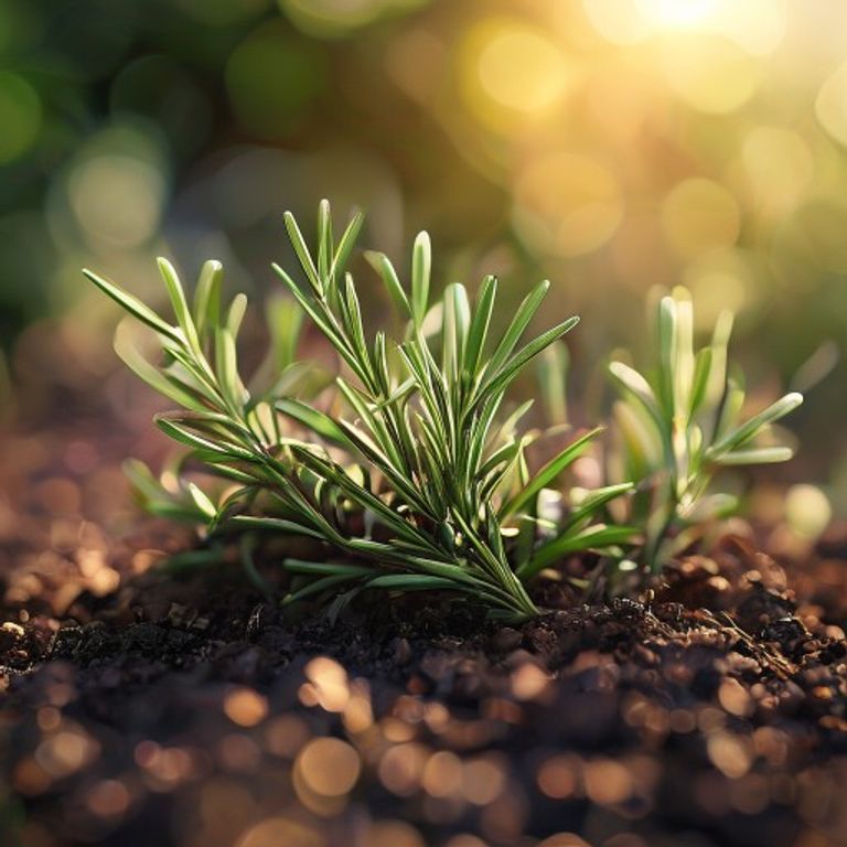 Rosemary growing in a home garden