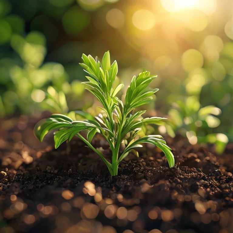 Tarragon (French) growing in a home garden